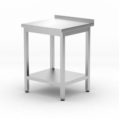 Nástěnný stůl s policí – přišroubovaný, hloubka 600 mm, HENDI, Kitchen Line, 600x600x(H)850mm | 817223